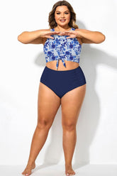 Plus Size Navy High Waisted Bottom