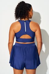 Plus Size Navy Cargo Back Bikini Top