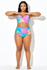 Multicolor Cross Strap Sexy Beach Brief