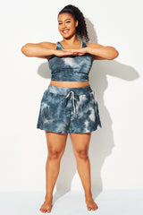 Tie-Dye Black & Grey Basic Bikini Short