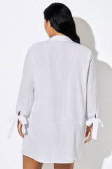 Button-Front Closures Tie Cuffs Cover Up