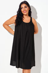 Plus Size Sleeveless Flowy Beach Cover Up