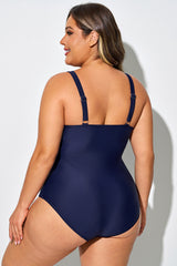 Multi Floral Print Adjustable Straps One Piece Swimsuit