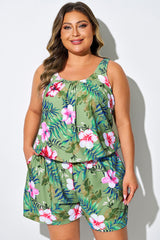 Oasis Pink Floral Pocket One Piece Swimsuit