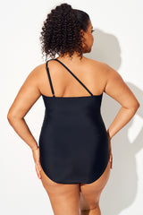 Hollow One Shoulder Strap One Piece Swimsuit