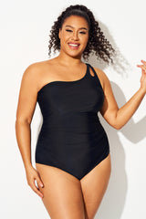Hollow One Shoulder Strap One Piece Swimsuit