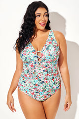 Colorful Floral Pattern Women's One Piece Swimsuit