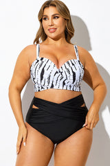 Tie Dye Push Up Adjustable Straps Bikini Top