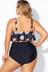 Floral Print Sexy Scoop Neck Bikini Top