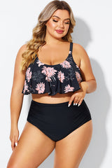 Floral Print Sexy Scoop Neck Bikini Top