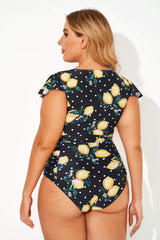 Lemon Flutter Cap Short Sleeve Bikini Top