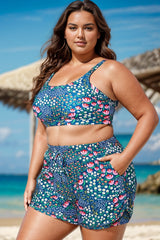 Floral Print Wide Strap Women Bikini Top