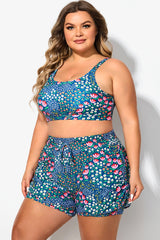 Floral Print Wide Strap Women Bikini Top