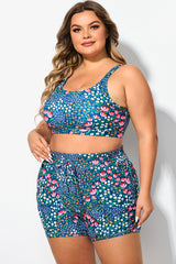 Floral Print Wide Strap Women Bikini Top