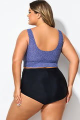 Freckle Dot Ardosia Long Line swim Bikini top
