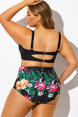 Plus Size Wrap Adjustable Straps Underwire Bikini Top