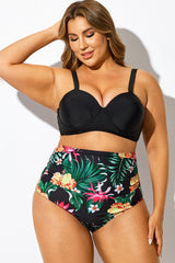 Plus Size Wrap Adjustable Straps Underwire Bikini Top
