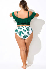 Leaf Print High-Cut Leg Brief