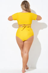 Yellow Relaxed Fit Swim Bikini Short