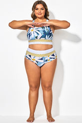 Floral Print High Waisted Beach Bikini Bottom