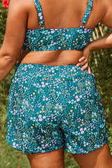 Cottage Floral Mid Waist Women Shorts