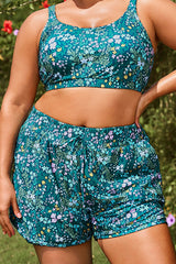 Cottage Floral Mid Waist Women Shorts