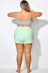High Waisted Minty Fresh Green Linerless Women Short