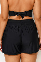Plus Size Black High Waist Women Shorts