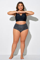 Black & White Polka Dots High Waist Bikini Bottom