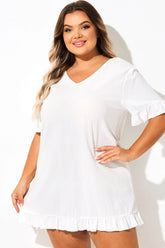 V-Neck Bathing Suit Beach Dress Cover Up