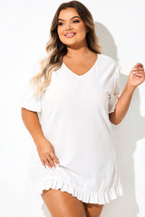 V-Neck Bathing Suit Beach Dress Cover Up