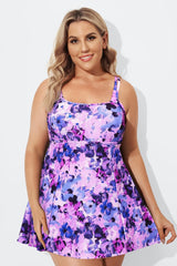 Violet Scoopneck Double Lingerie Straps Swimdress
