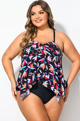 Multi Vintage Print Lady Tankini Top