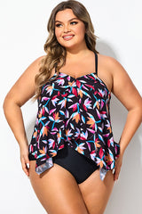 Multi Vintage Print Lady Tankini Top