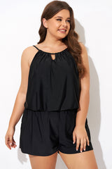 Black High Neck Fashion Tankini Top