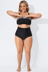 Black Elegant High Waist Brief For Lady