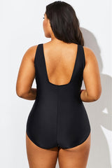 Gradient Exploded Floral Sport One Piece Swimsuit