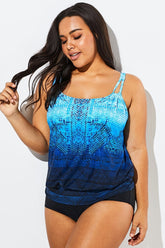 Gradient Color One Piece Swimsuit for Women