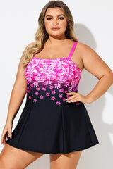 Gradient Print Square Neck Women Stylish Swimdress