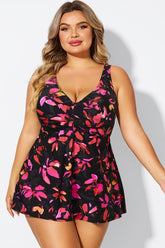 Flower Sweetheart Underwire Adjustable Straps Tankini