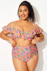 Golden Garden Ruffled Underwire Women Bikini Top