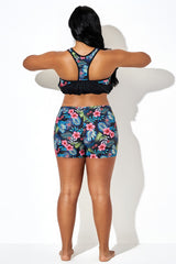 Floral & Leaf Print Mid-Rise Boxer Short