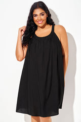 Plus Size Sleeveless Flowy Beach Cover Up