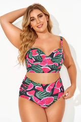 Watermelon Push Up Strapless Underwire Bikini Top