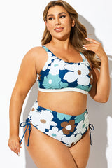 Birch Floral Print Patchwork Bikini Top