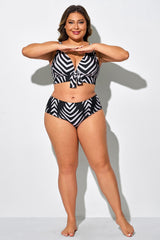 Black & Beige Zebra Stripes Elegant Swim Brief