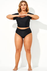 Black Elegant High Waist Women Brief