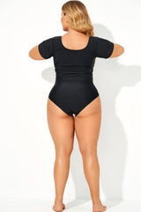 Black Elegant High Waist Women Brief