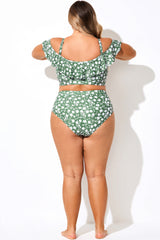 Ditsy Floral Print High-Cut Leg Brief