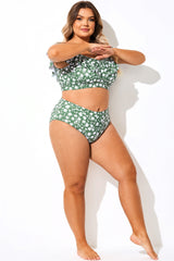 Ditsy Floral Print High-Cut Leg Brief